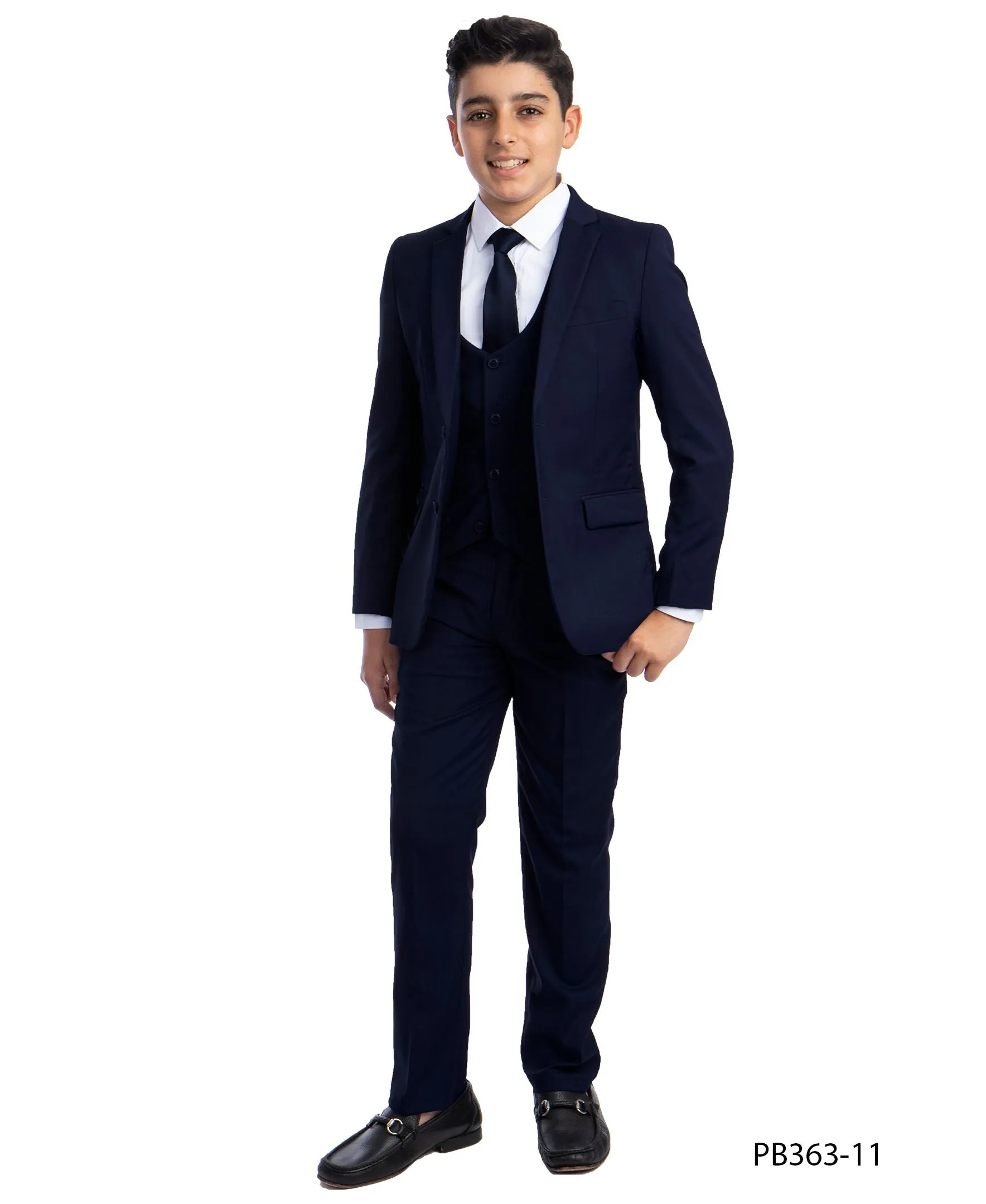 Perry Ellis Portfolio Solid 5-Piece Slim Fit Suit (Teens)