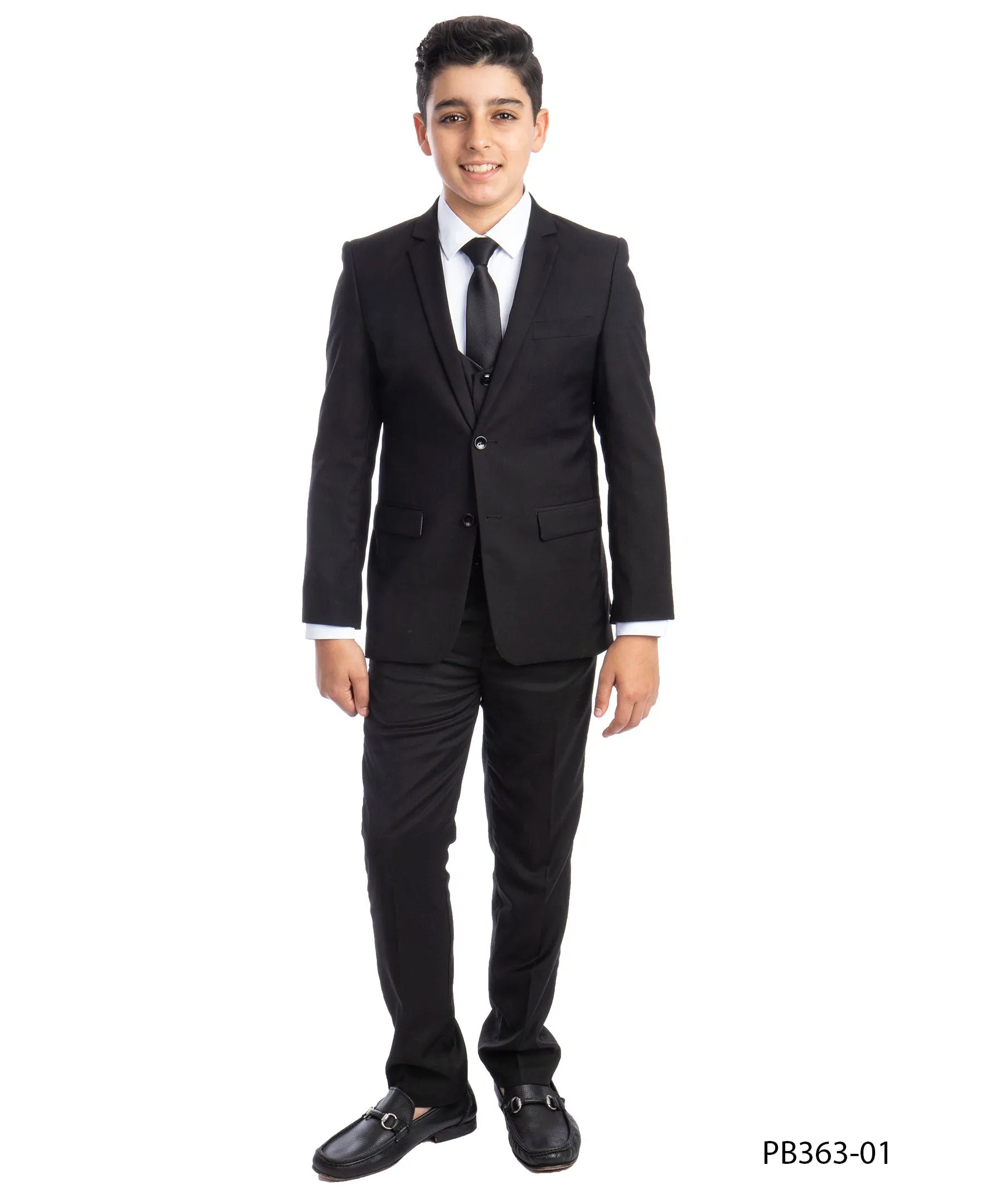 Perry Ellis Portfolio Solid 5-Piece Slim Fit Suit (Teens)