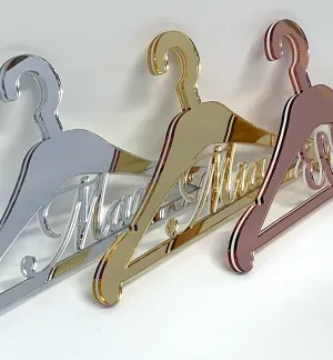 Personalised Mirror Acrylic Dress Hanger DETAILED Model