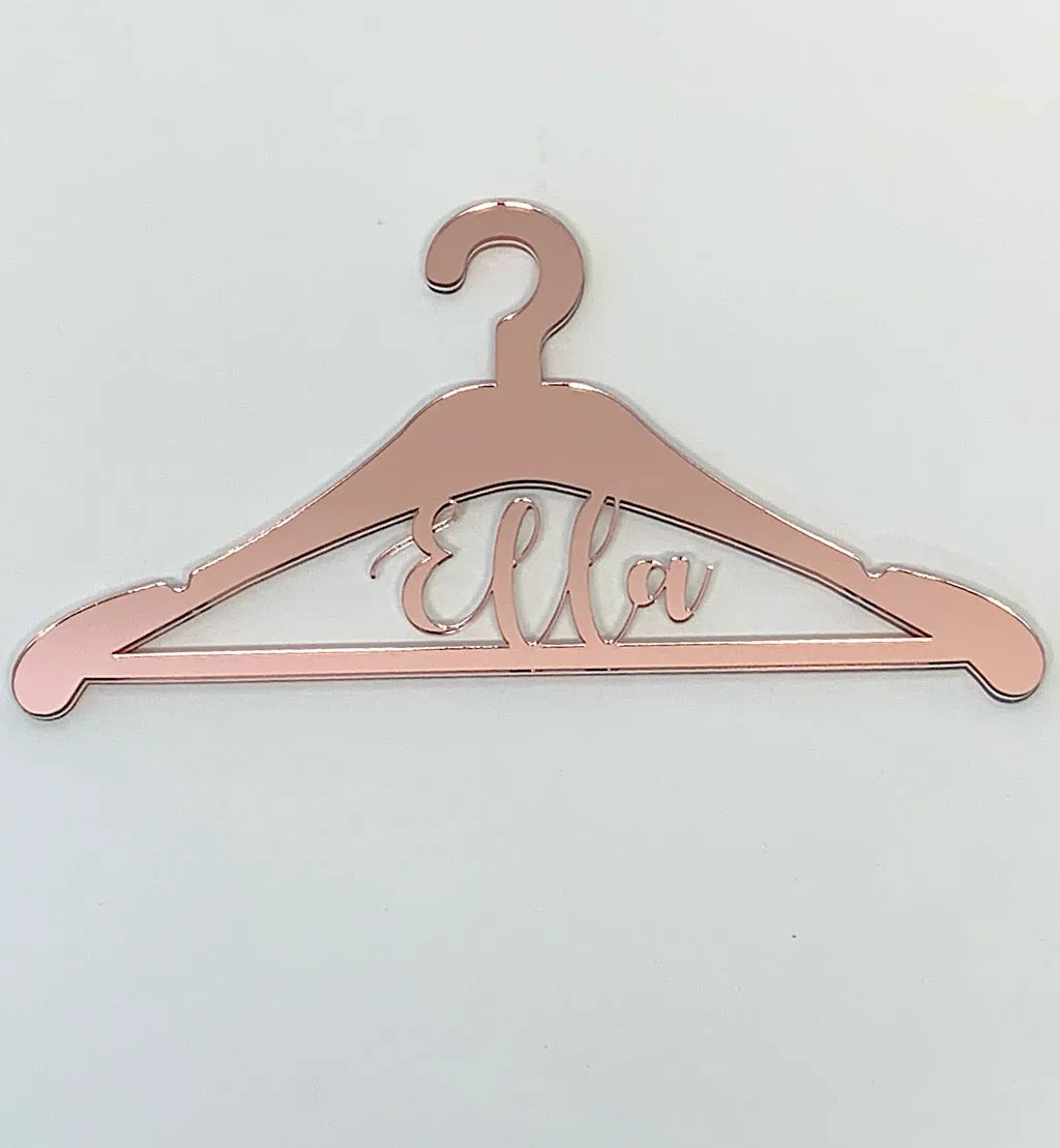 Personalised Mirror Acrylic Dress Hanger DETAILED Model