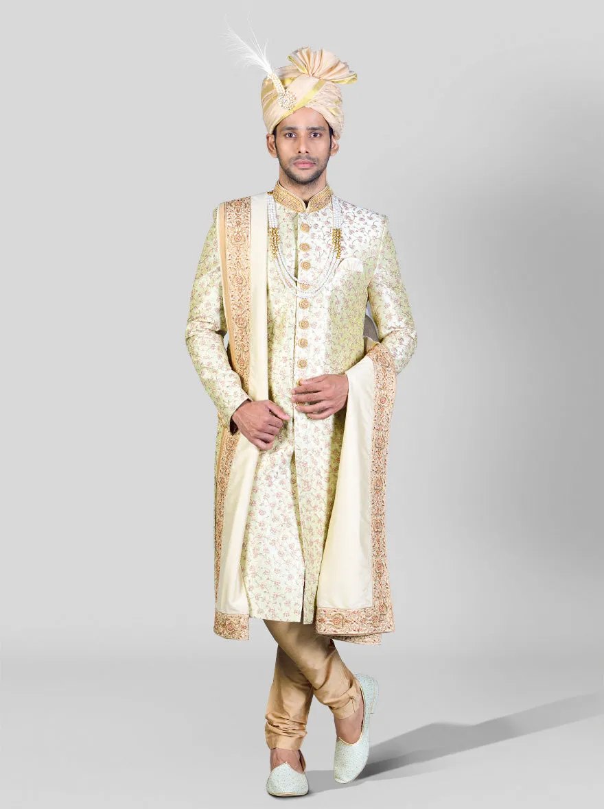 Pistachio Green Sherwani | Azania