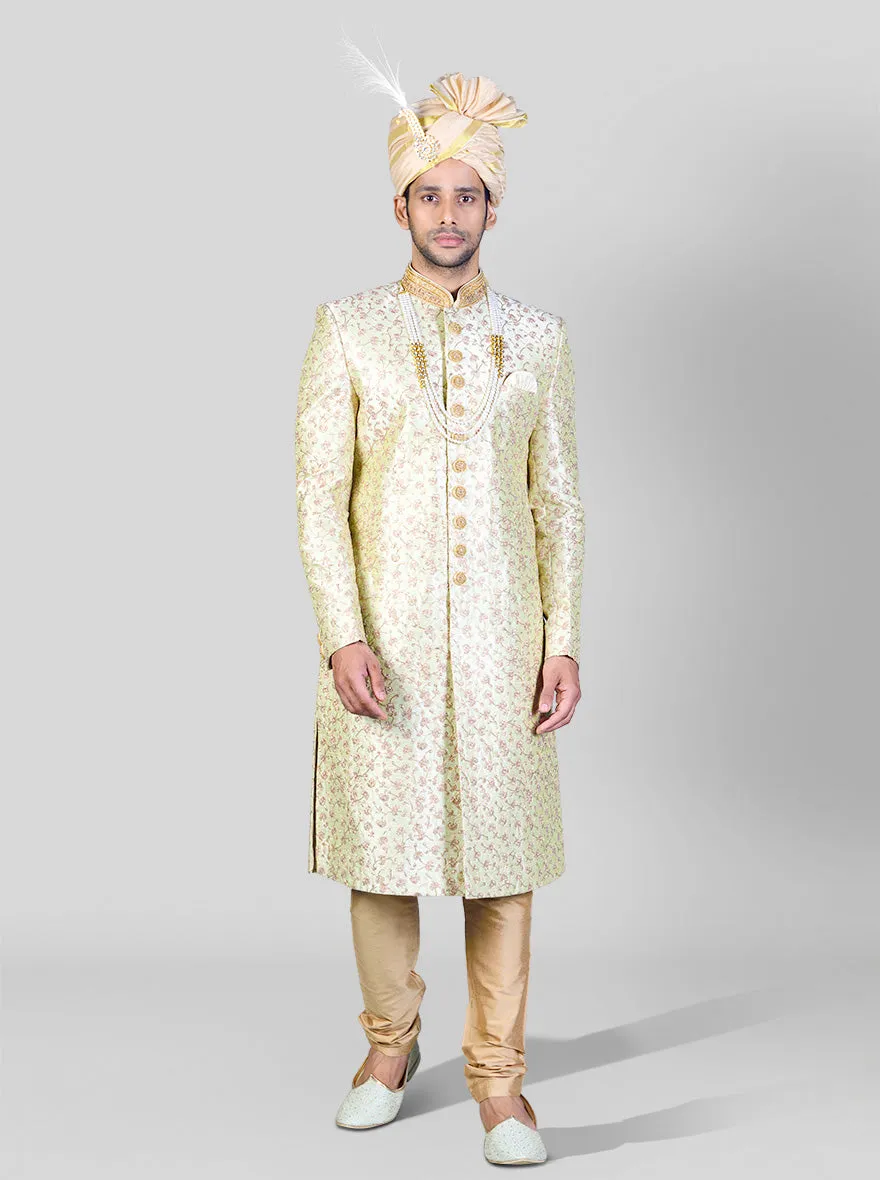 Pistachio Green Sherwani | Azania