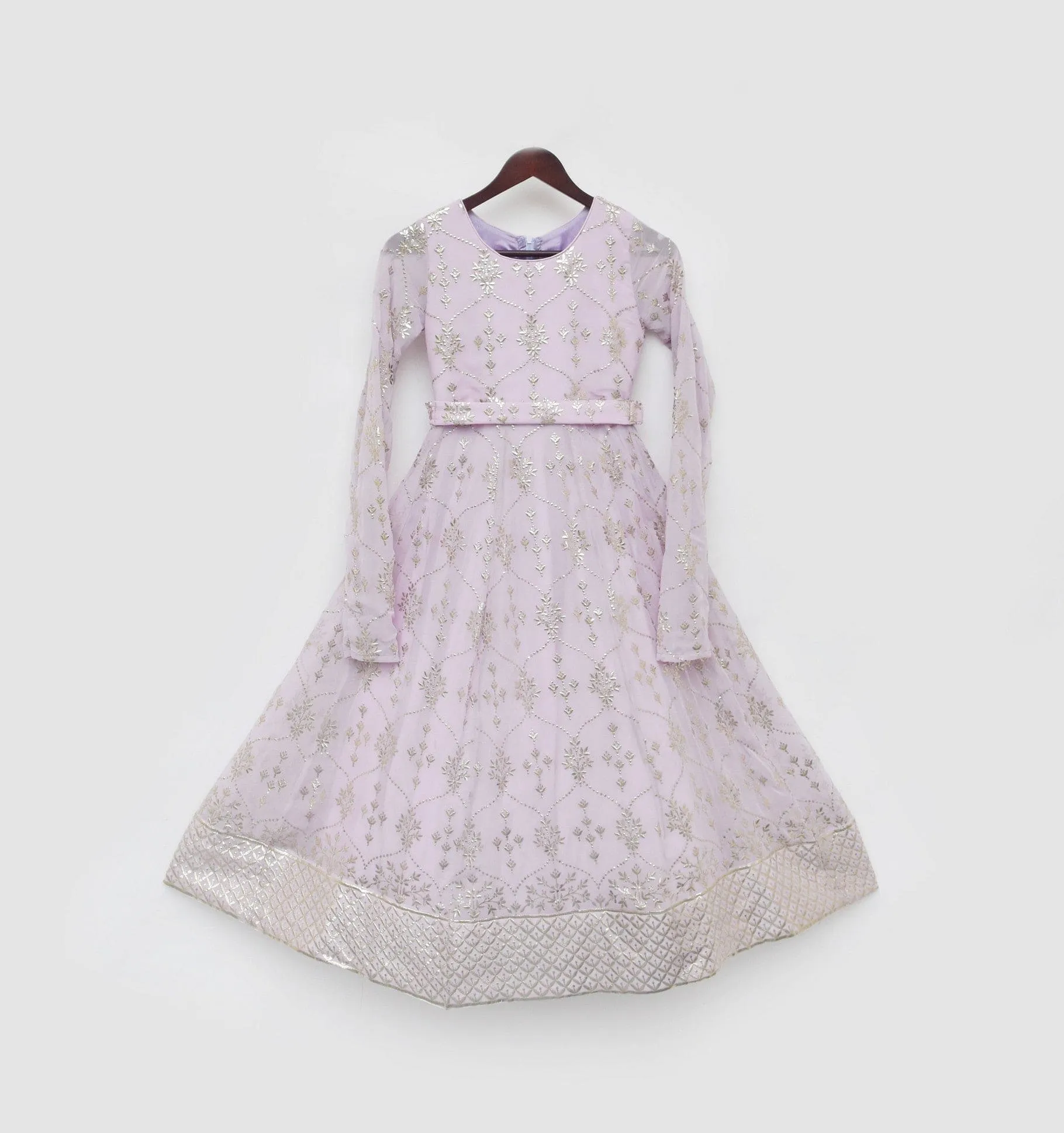 Pre Order: Lilac Embroidered Anarkali