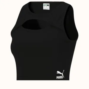 Puma Classics Womens Cut-Out Tank Top, Size Small