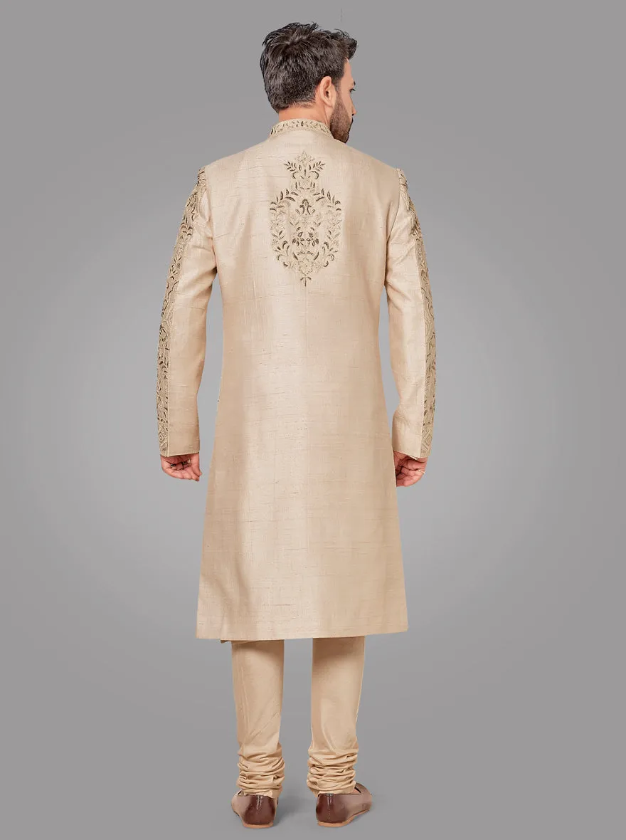 Rose Beige Sherwani | TULA