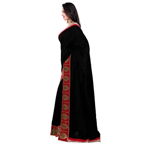 Sarvagny Clothing Black Banarasi Silk Fashion Saree