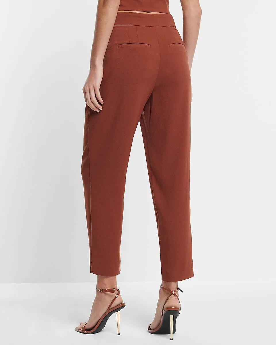 Stylist Super High Waisted Pleated Ankle Pant in Bullion