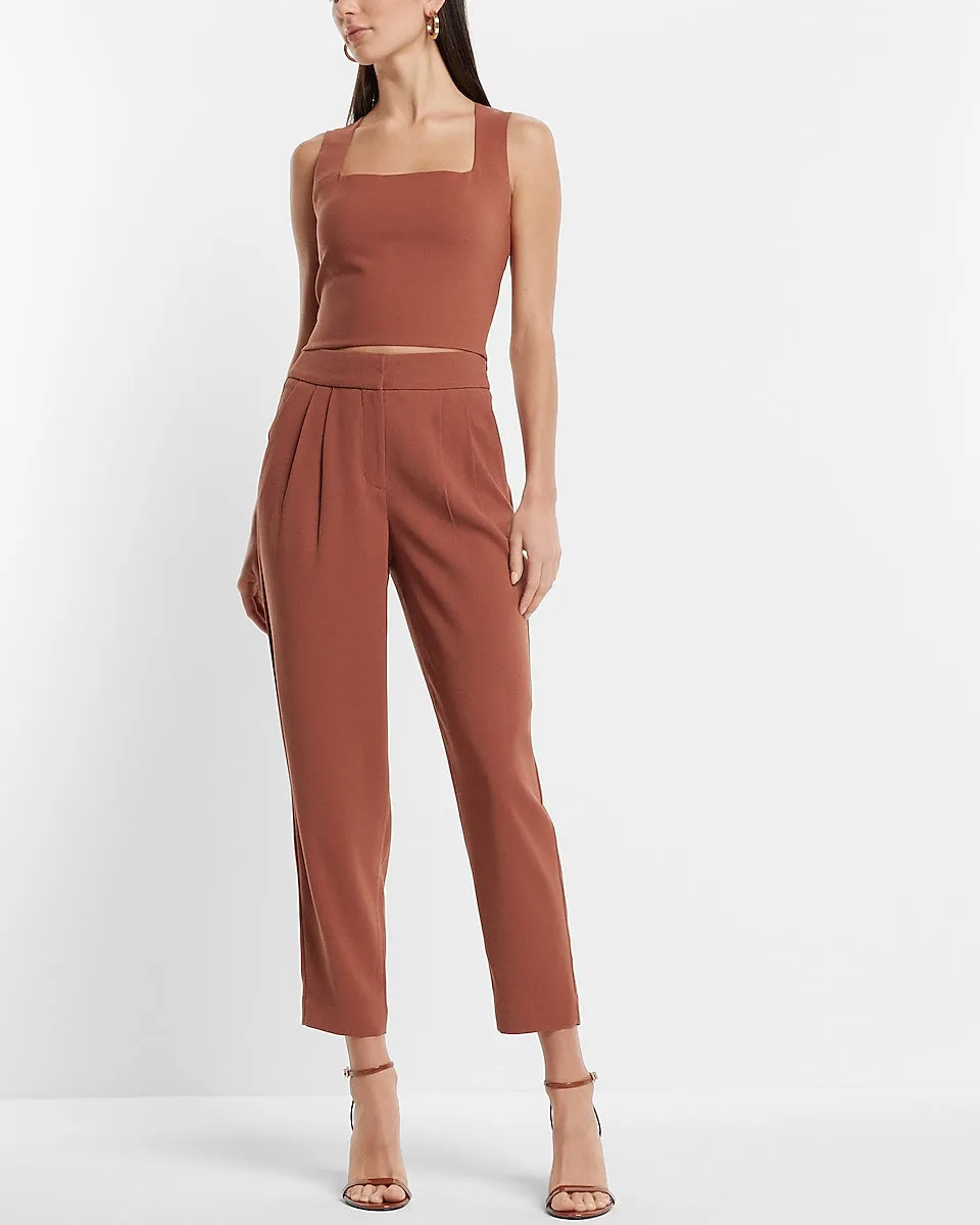 Stylist Super High Waisted Pleated Ankle Pant in Bullion