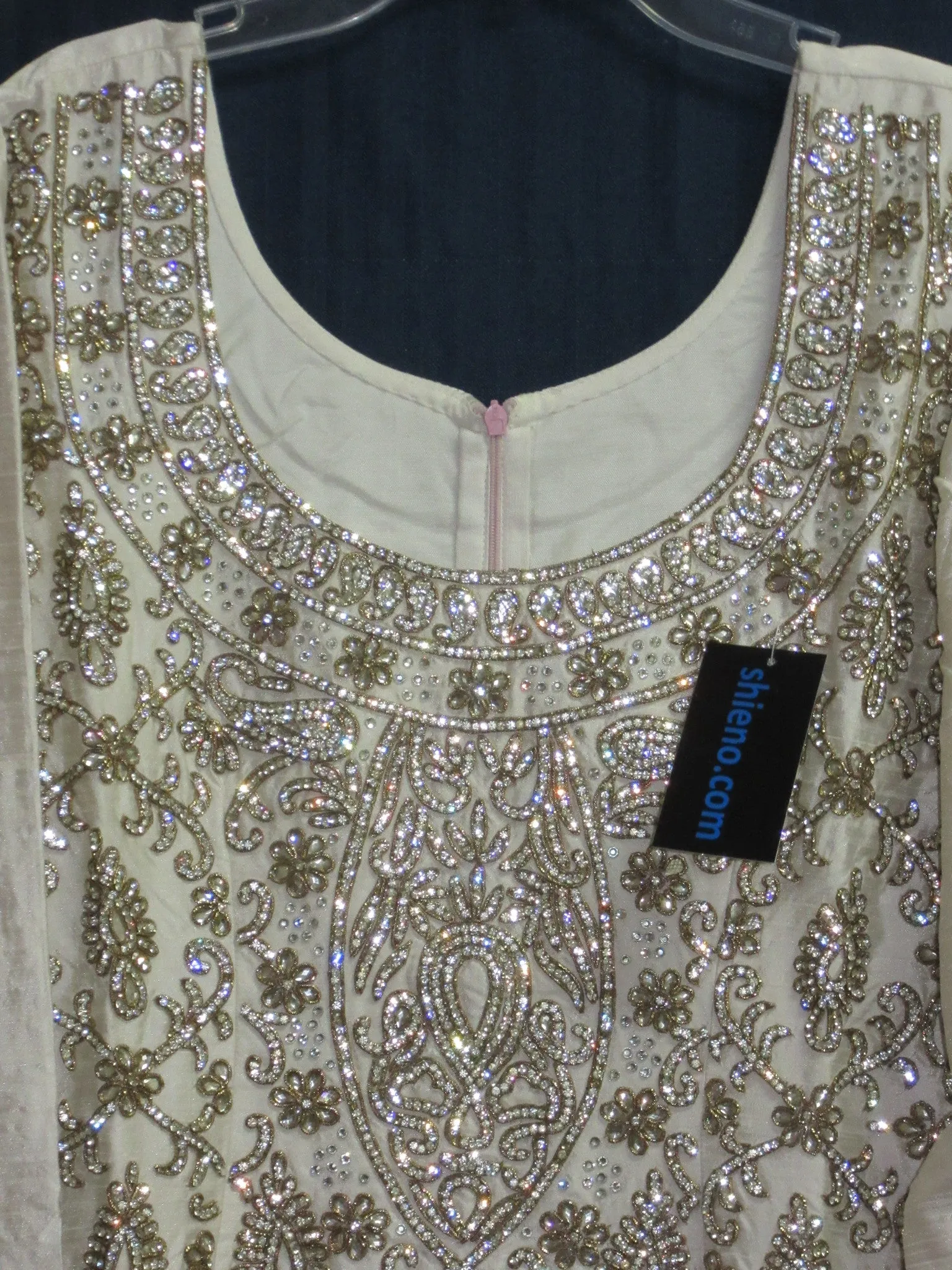 Suit 7790 White Tussar Trousseau Salwar Kameez Dupatta M Bridal Wear Dress