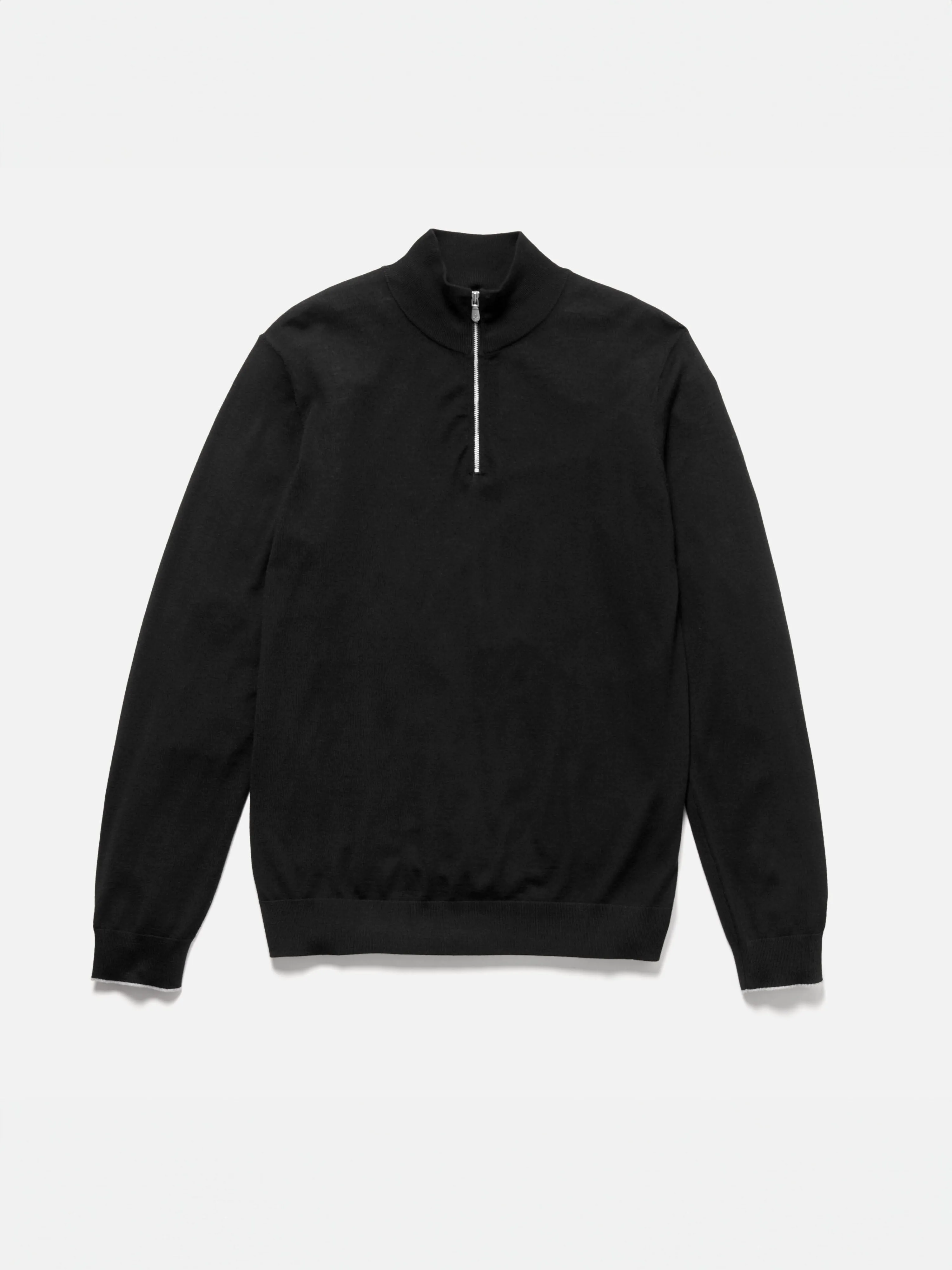 Super Fine Merino Wool Zip Neck