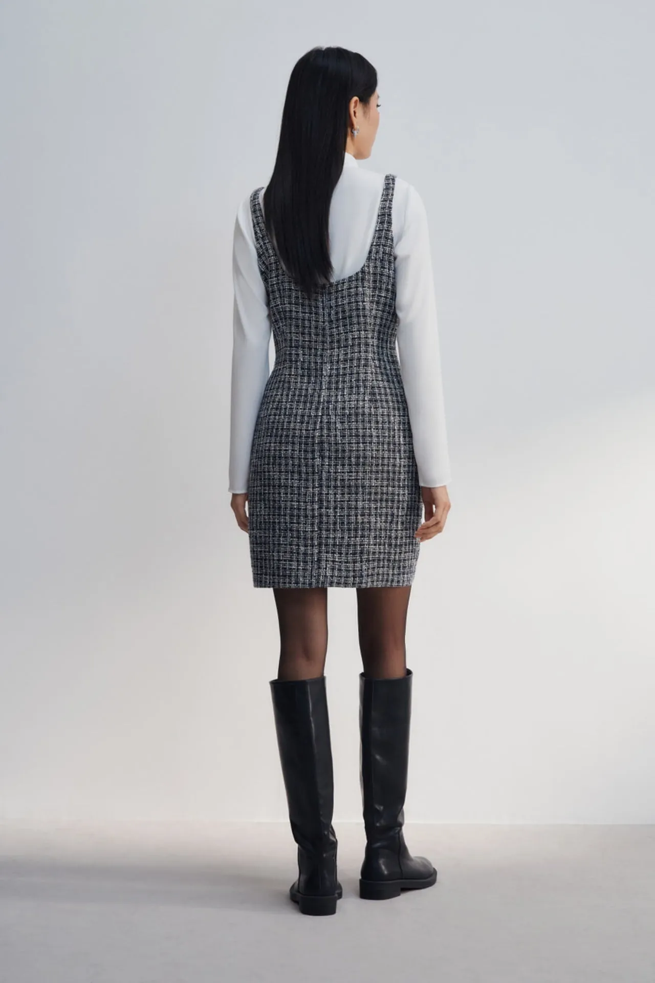 Tweed Pinafore Dress