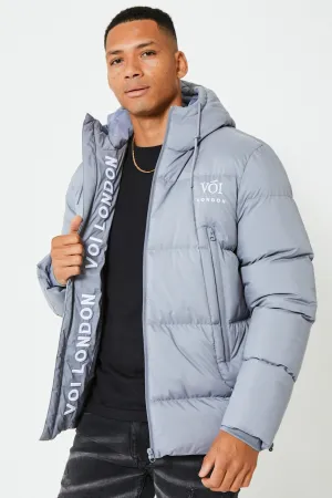 Uxbridge Puffer Jacket - Light Grey