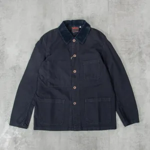 Vetra Twill Workwear Jacket Cord Collar Style 5v - Dark Navy