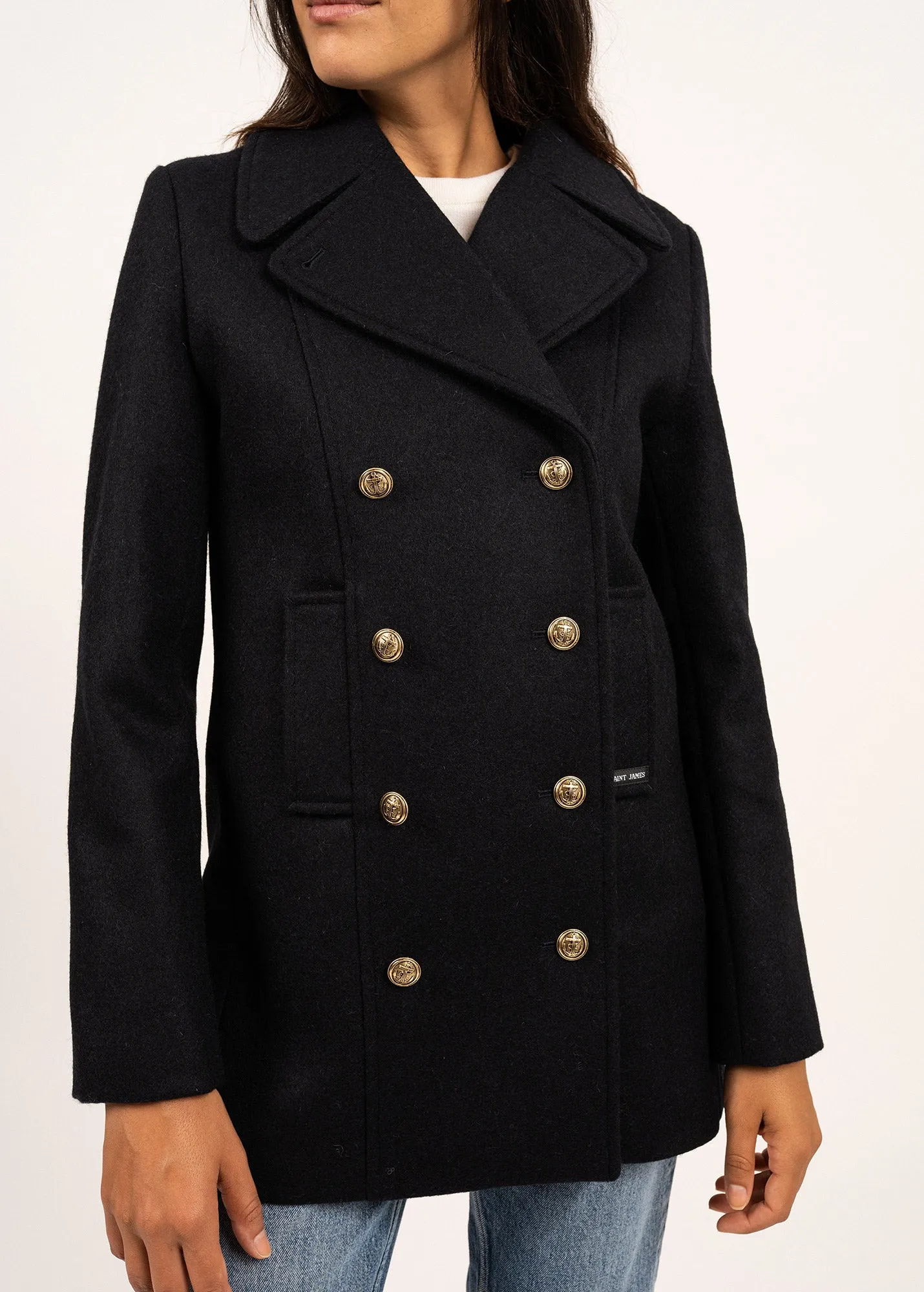 VOILURE II - Authentic Peacoat for Women | 100% Wool (NAVY)