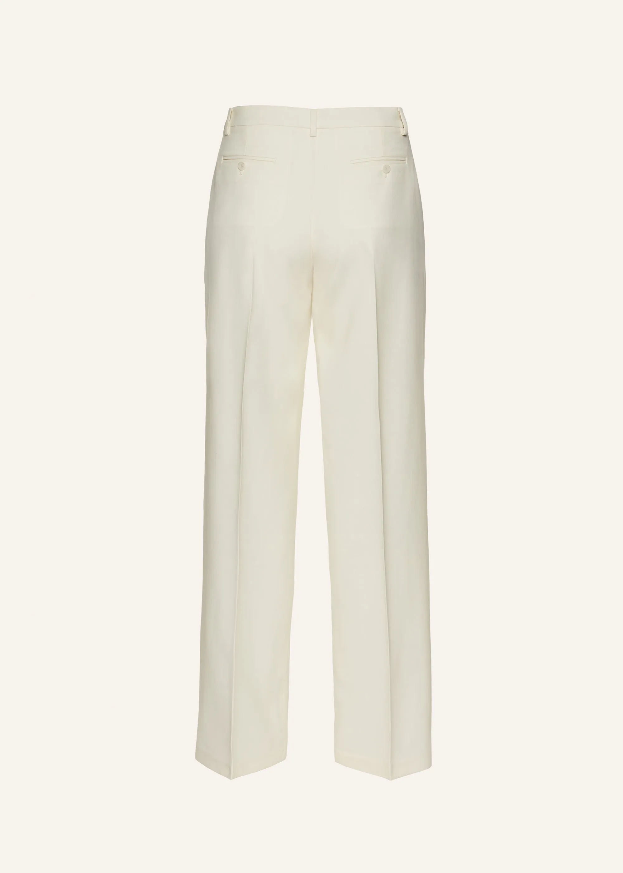 Wide leg tailored pants in cream